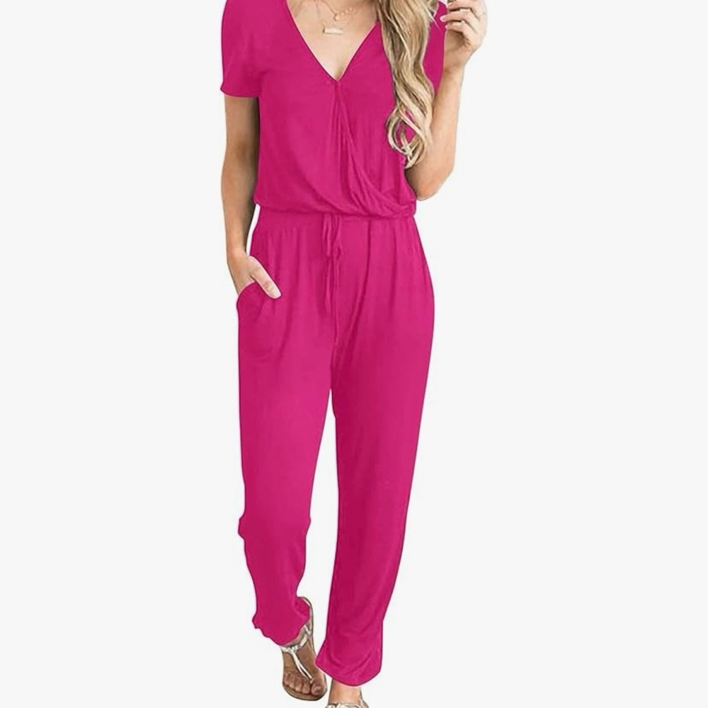 Pretty Garden Pink Jumpsuit 2x